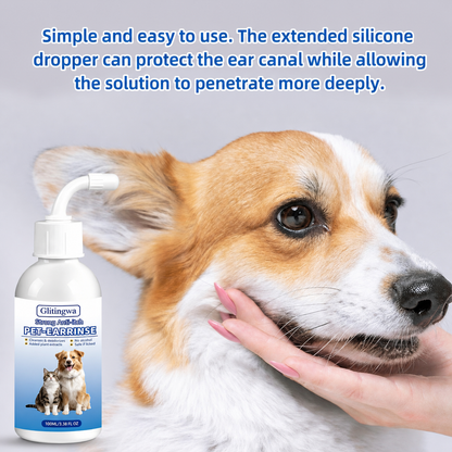 🐶🐱Gentle Pet Ear Wash | Odor-Free Cleaning for Dogs & Cats