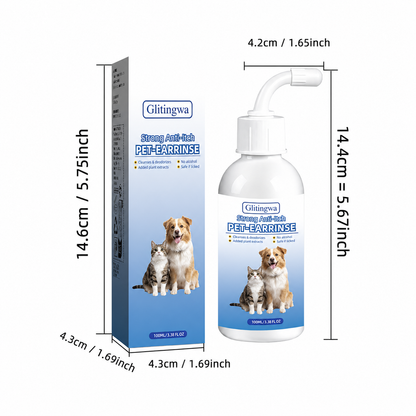 🐶🐱Gentle Pet Ear Wash | Odor-Free Cleaning for Dogs & Cats