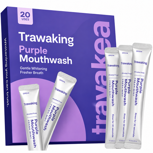Purple Mouthwash - Sachets 20 Pack - Peroxide-Free - Alcohol Free - Vegan Mint