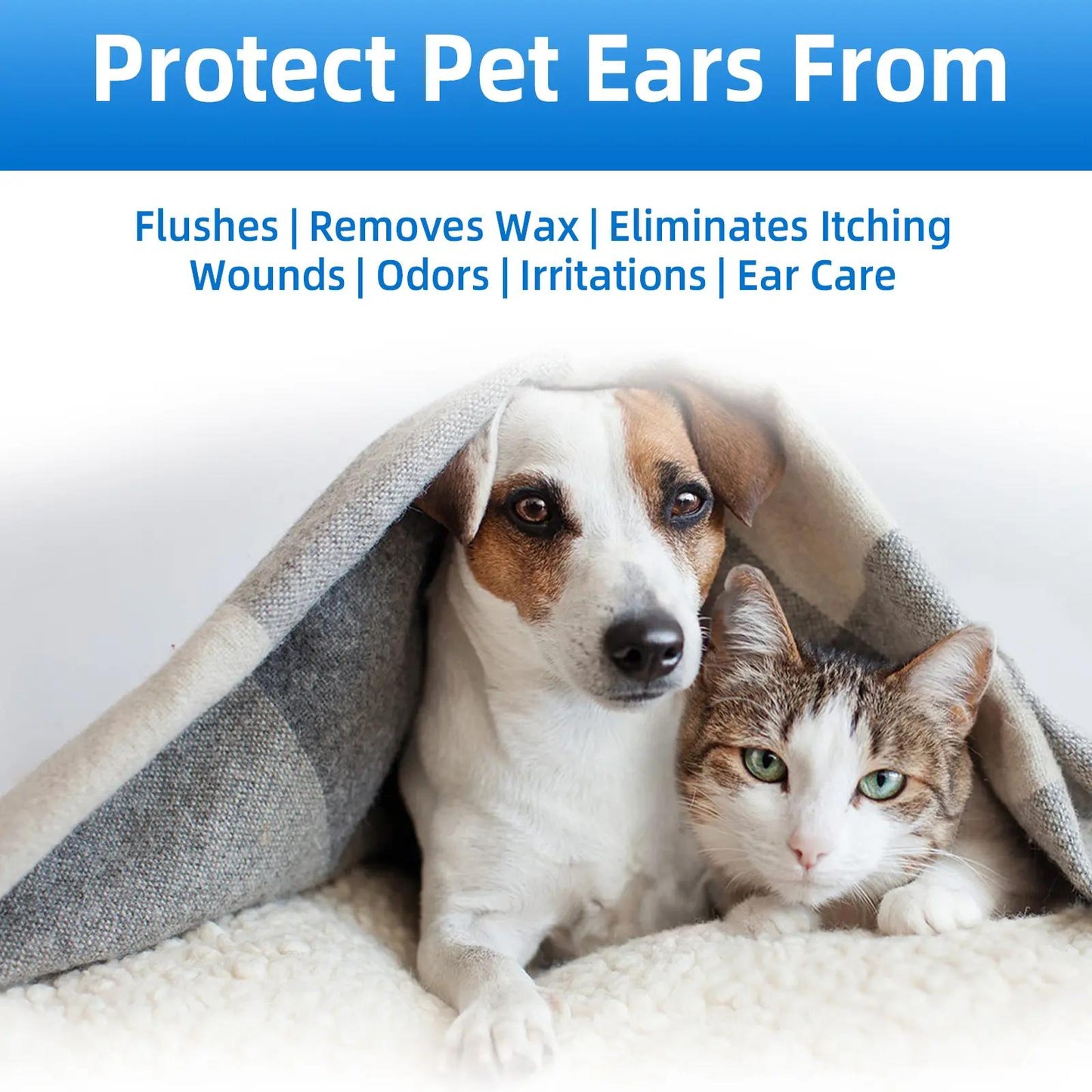 🐶🐱Gentle Pet Ear Wash | Odor-Free Cleaning for Dogs & Cats