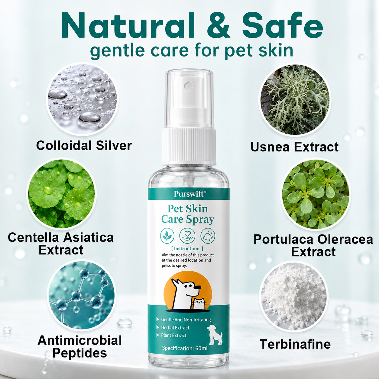 🎉Limited-time discount 70%🎉Purswift®Pet Skin Care  Spray🔥Best Seller🔥