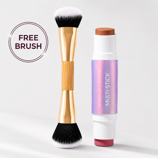 Maracuja Luscious multi-stick + brush - double-ended cream blush & bronzer stick